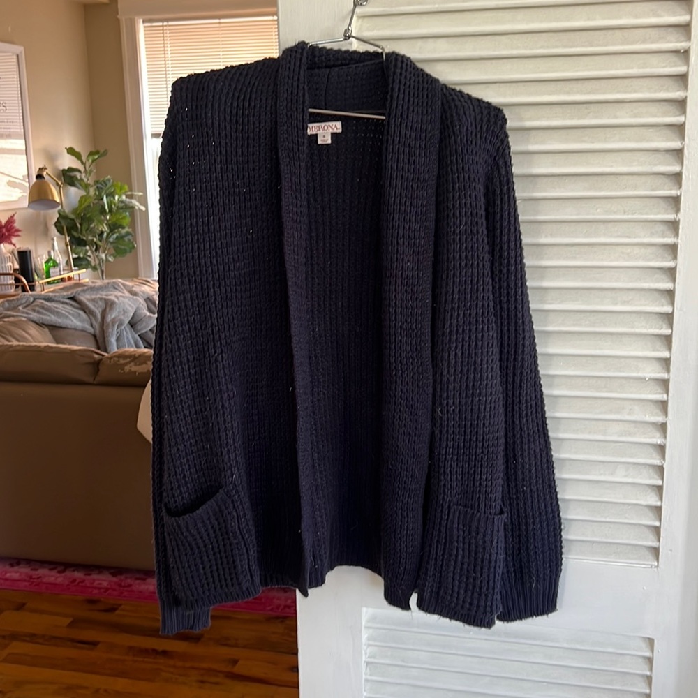 Merona Navy Cardigan (Size S)